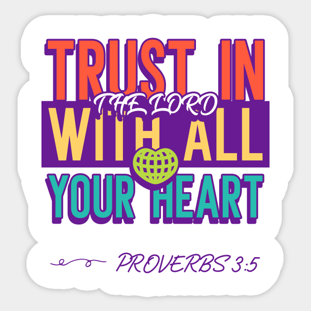 Proverbs 3:5 Sticker by InPrints